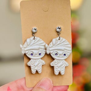 Mummy Halloween Earrings