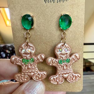 Gingerbread Holiday Clay Earrings