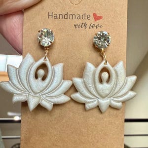 Lotus flower Clay Earrings