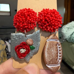 OHIO football earrings