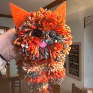 Adorable Colorful Yarn Cat. Add a Free name tag with the name of your choosing!