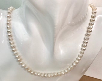 Genuine Classic Pearl Necklace, Freshwater Pearl, Genuine Freshwater Pearl Necklace, Christmas, Pearl Necklace, women gift for her wedding