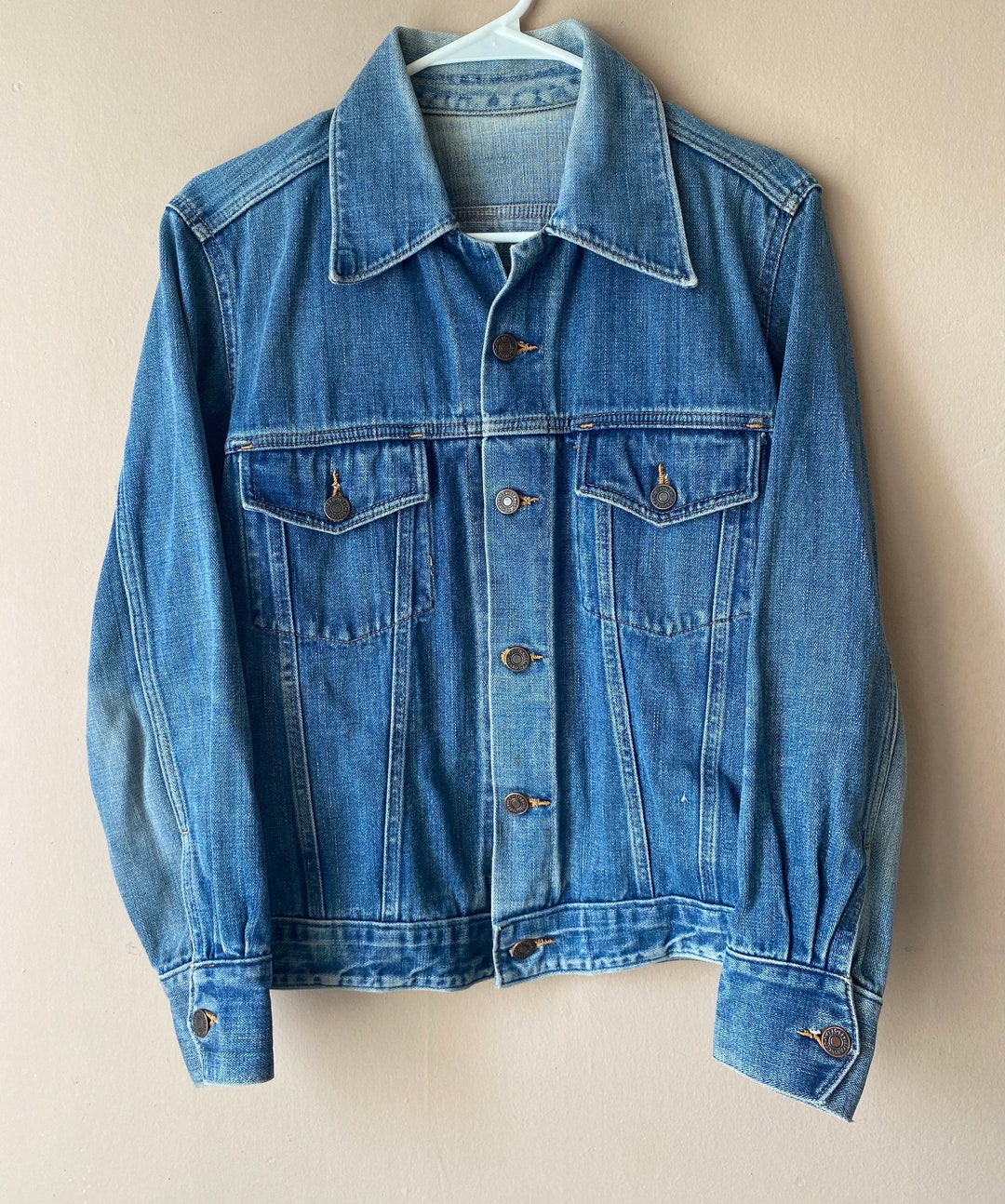 vintage 60s 70s LEVIS Big E light denim washed trucker