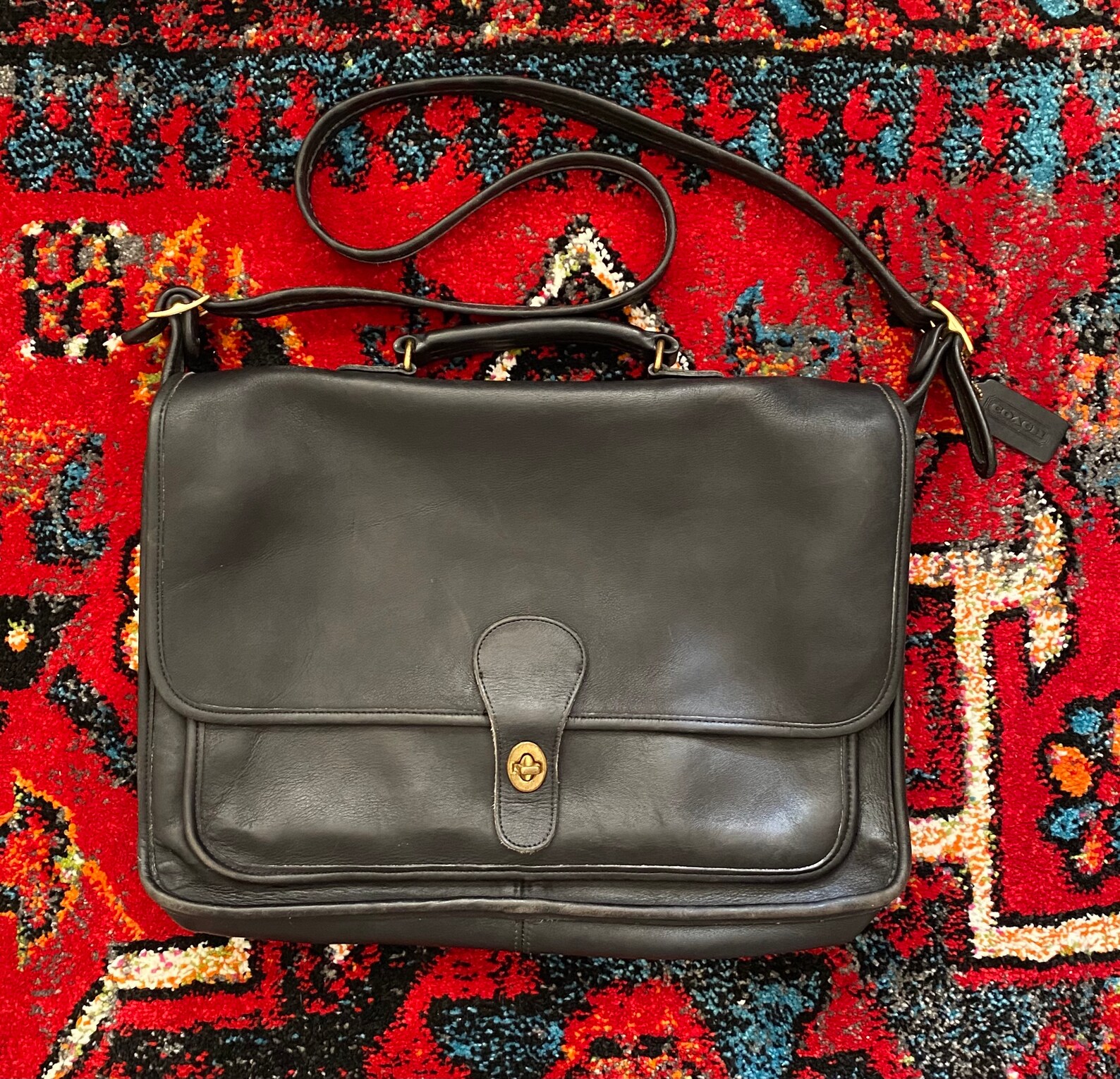 Vintage Coach Legacy Laptop Briefcase Satchel Bag Black Etsy