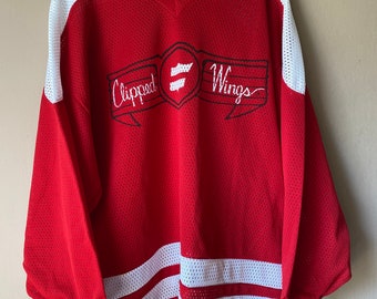 Vintage Detroit Red Wings Hockey Jersey - Clipped Wings - NHL - Size Large - from Teamwork USA - 13