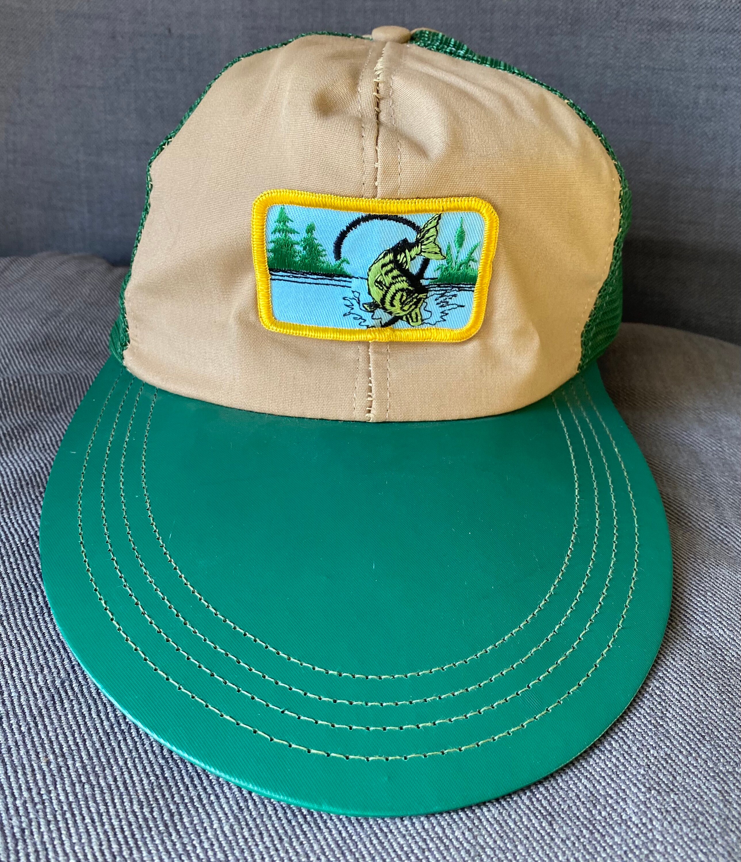 Vintage Fishing Long Brim Bill Trucker 