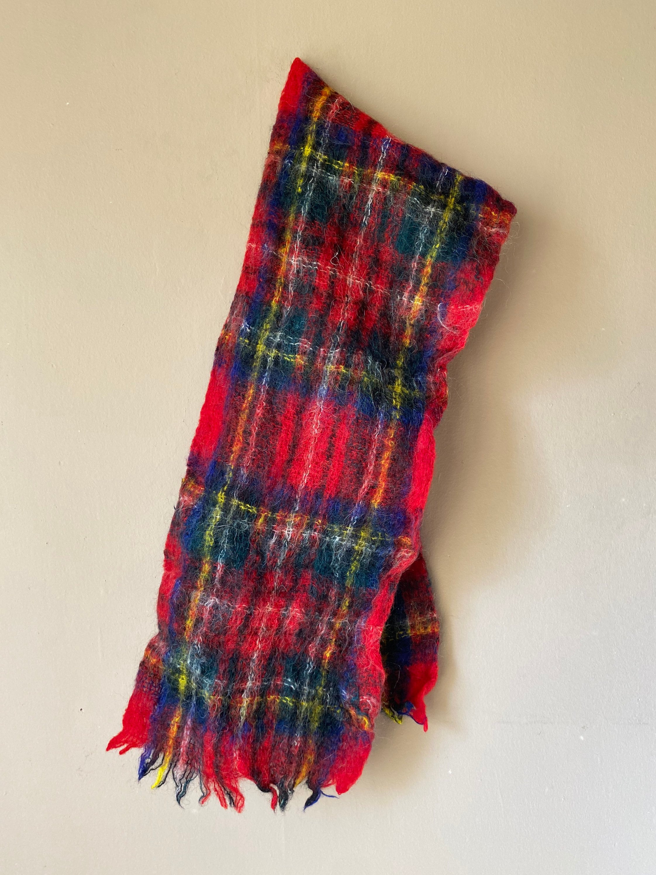 Vintage Highland Home Edinburgh Woollen Mills Mohair Wool Plaid Tartan
