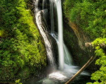 Waterfall photography, Waterfall photo, Lower Butte Creek Falls, Oregon, Landscape photo, Nature, Print, Fine art, Digital download