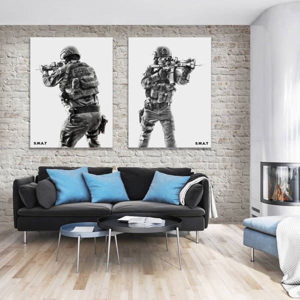 Sheriff SWAT Poster, Police Officer photo, Swat team, Law enforcement, Man cave art, Police gifts , First responders, Instant download