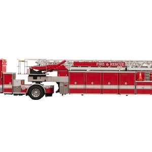 Fire & Rescue ladder Truck,  Firefighter gift, Boys room decor, Firefighter decor, Printable art, Wall art, man cave, First responders,