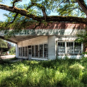 Old Gas Station, Rustic photography, Gas station photo, Rustic home decor, Vintage, Abandoned, vintage art, Oregon, Instant download