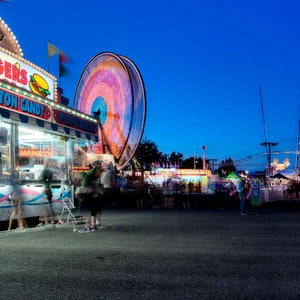 Carnival photography, Carnival photo, Amusement park, Ferris wheel photo, home decor, Panoramic photo, Instant download