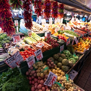Pike Place Market, Vegetables, Farmers Market, Digital download, Kitchen decor, Wall Art, Seattle Washington