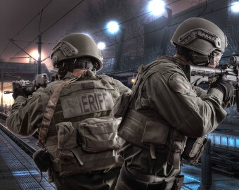 Poster SWAT, regalo per agente di polizia, decorazioni a tema polizia, sceriffo, foto SWAT, forze dell'ordine, download stampabile