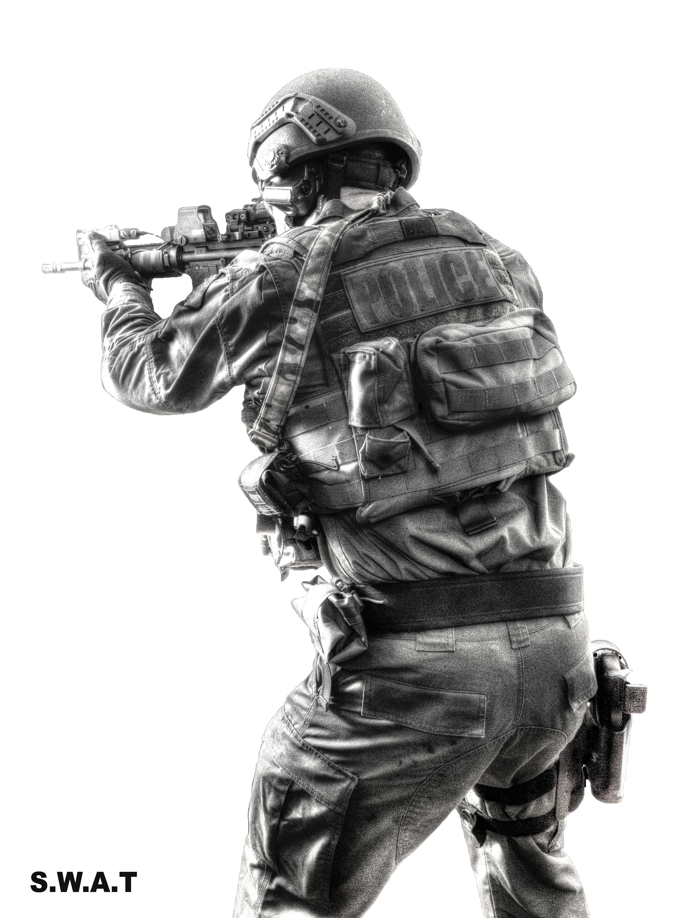 Police Swat Black & White Photo, Police Officer Gift, SWAT Police Swat Black & White Photo, Police Officer Gift, SWAT