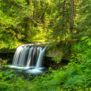 Waterfall photography, Waterfall Photo, Butte Creek Falls, Oregon Photography, Waterfall poster, Print, Art, Digital download, Home decor,