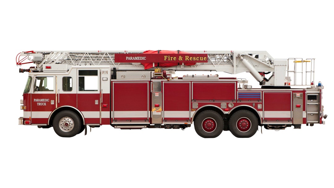 Ladder Fire Truck, Download, Firefighter Gift, Boys Room Decor ...