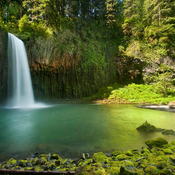 Waterfall photo, Waterfall Photography, Abiqua Falls Oregon photography, Fine art, Landscape, Nature, Instant download digital photo