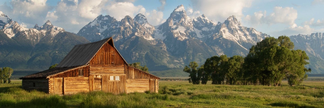Grand Tetons National Park, Wyoming, Landscape Photo, Old Rustic Barn ...