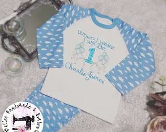 first birthday pajamas boy