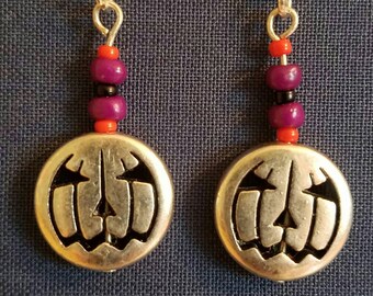 Jack-o-lantern Halloween Earrings