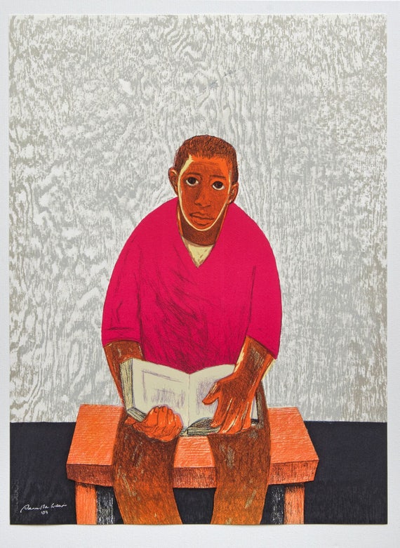 Samella Lewis- Boy on Bench