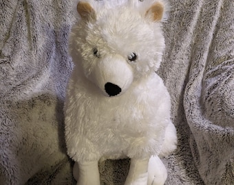 Weighted 1-8lbs Large White Arctic Fox Plush for Anxiety, ADHD, Stress, Autism, Comfort Therapy Stuffed Animal