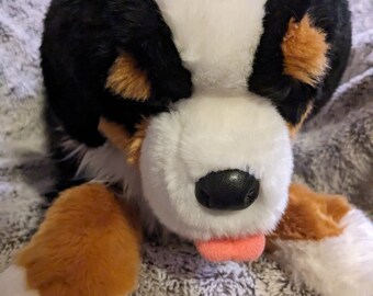 Weighted 1-4lbs Large Bernese Mountain Dog Puppy Plush for Anxiety, ADHD, Stress, Autism, Comfort Therapy Stuffed Animal