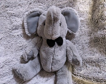 Weighted Elephant with Bow Tie Plush for Anxiety, ADHD, Stress, Autism, Comfort Therapy Stuffed Animal