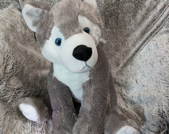 Weighted 1-5lbs Large Husky Dog Puppy Plush for Anxiety, ADHD, Stress, Autism, Comfort Therapy Stuffed Animal