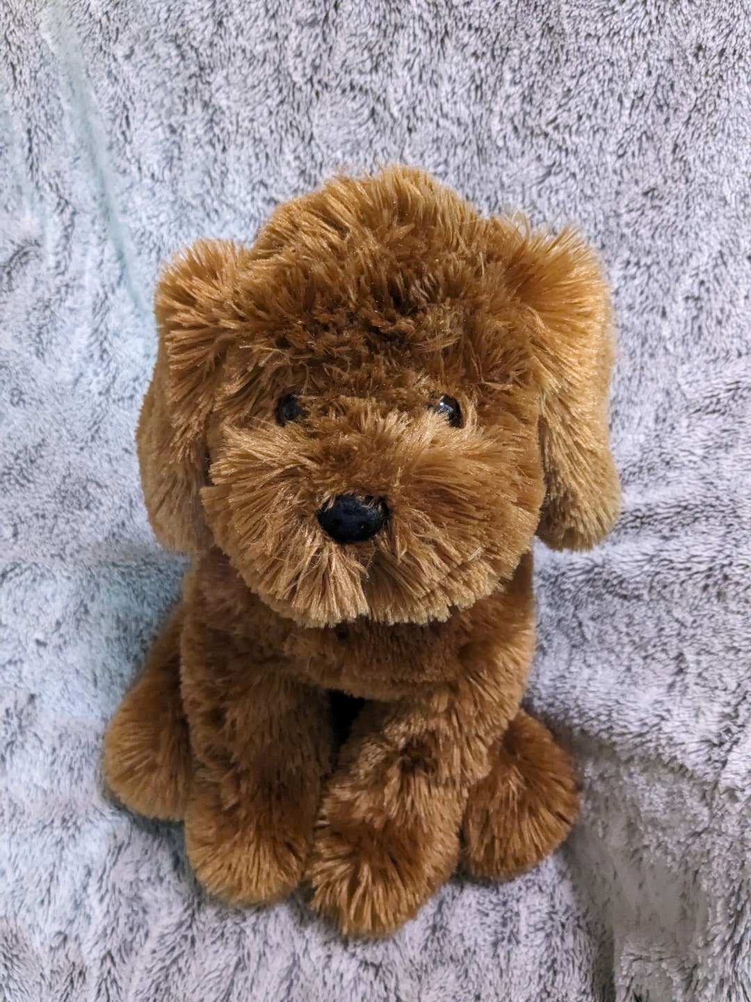 Weighted 15lbs Large Brown Dog Puppy Plush With Plaid Collar Etsy