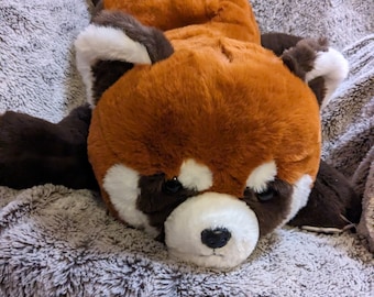 Weighted 1-8lbs Large Red Panda Plush for Anxiety, ADHD, Stress, Autism, Comfort Therapy Stuffed Animal