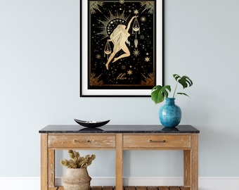 LIBRA Astrological Goddess Digital Art print