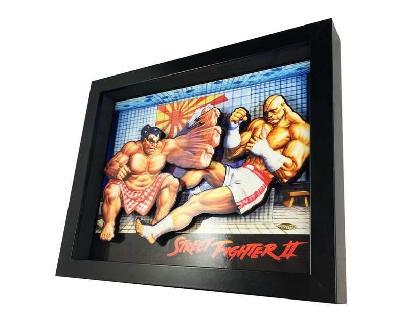 Street Fighter 2 3D Shadow Box Diorama | Etsy Street Fighter 2 3D Shadow Box Diorama | Etsy