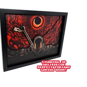 The Black Swordsman Guts Berserk Shadowbox Diorama | Berserk Poster Art | Berserk Gift Merch | Unique Anime Gift | 8x10 and 11x14 Sizes