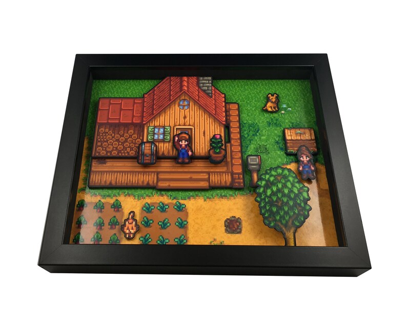 Stardew Valley home 3D Shadow Box Diorama Etsy
