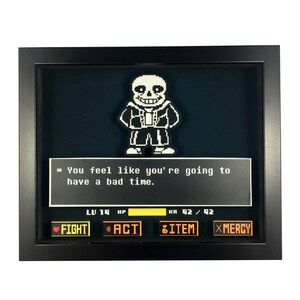 Undertale The Gauntlet Of Deadly Terror 3d Shadow Etsy