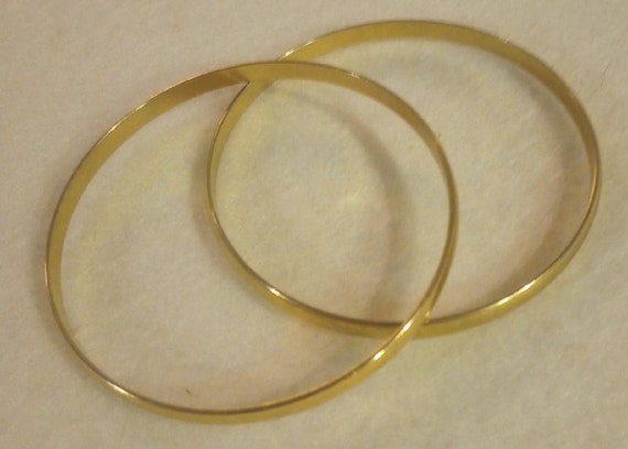Vintage Napier Gold Tone Bangle Bracelet Pair- Sh… - image 4