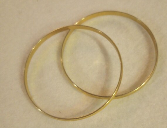 Vintage Napier Gold Tone Bangle Bracelet Pair- Sh… - image 3