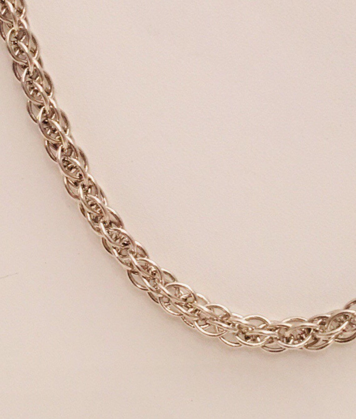 Necklacesterling Silver Wheatlink Chain Etsy