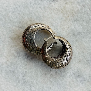 Earrings-Vintage hoop earrings