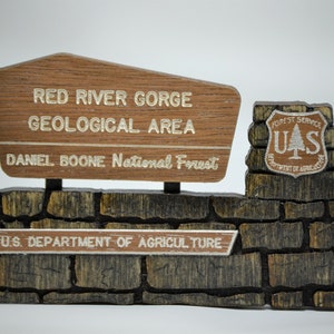 Red River George Geological Area - Daniel Boone National Forest - Park Sign Magnet