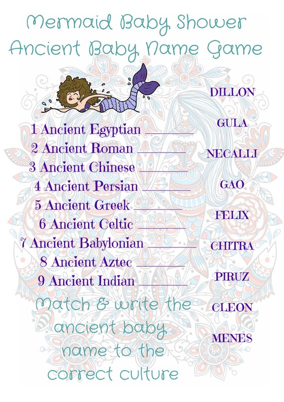 Mermaid Baby Shower Games Printables Instant Download Games Etsy Mermaid Baby Shower Games Printables Instant Download Games Etsy