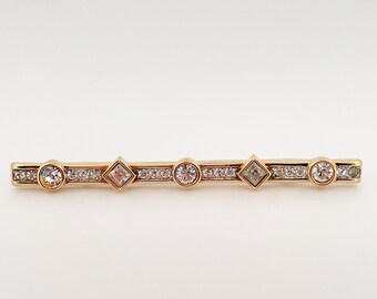 Vintage Swarovski Bar Pin Kristall Brosche