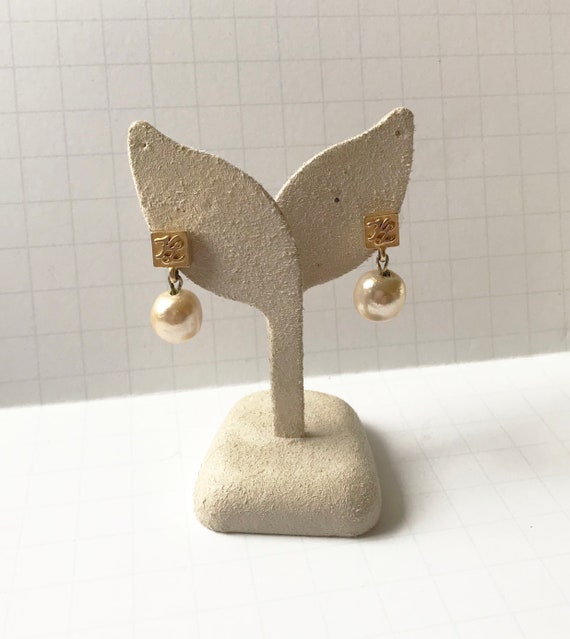 Vintage Karl Lagerfeld pearl drop earrings