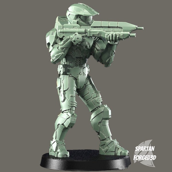 Halo Master Chief Miniature P#2 - Tabletop, Gaming, Miniatures, Resin Miniatures, 3D Prints, Halo Infinite