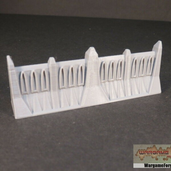 GW002 Gothic Wall Straight - Tabletop War Game Terrain Battletech