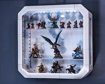 Omni Modular Display Case (Square) / Miniatures Display / Funko Pop Display / Wall Mountable / Modular / Custom / LED Display Case