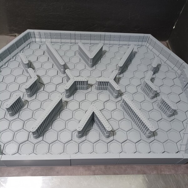 Mech Arena, Battlemechs 3D Printed Tabletop War Game Terrain Battletech / Steiner Inspired / Customizable Arena /Tournament Style Mech Arena