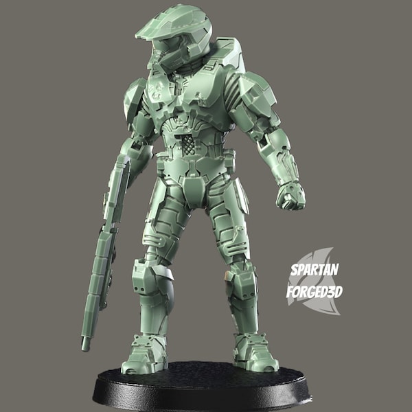 Halo Master Chief Miniature P#4 - Tabletop, Gaming, Miniatures, Resin Miniatures, 3D Prints, Halo Infinite